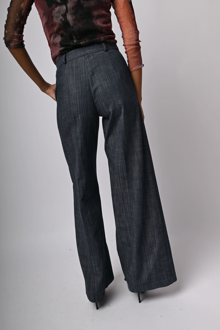 Pantaloni palazzo misto cotone