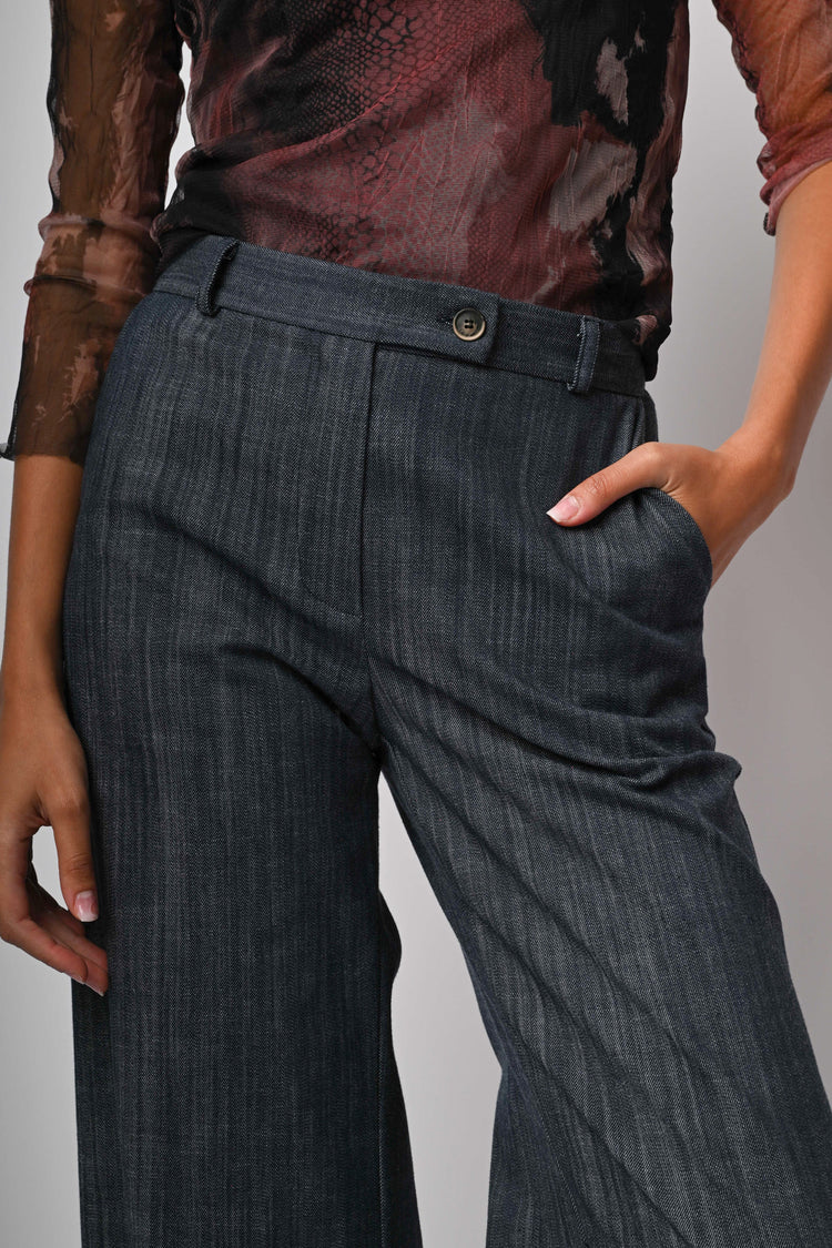 Pantaloni palazzo misto cotone