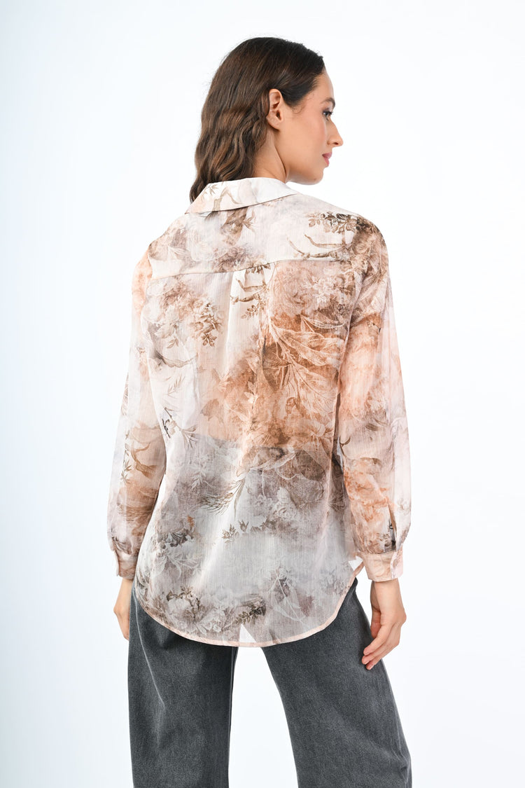 Camicia a stampa floreale
