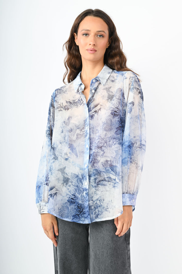 Camicia a stampa floreale