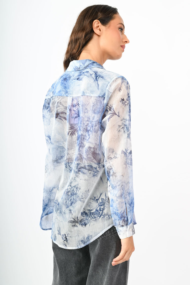 Camicia a stampa floreale