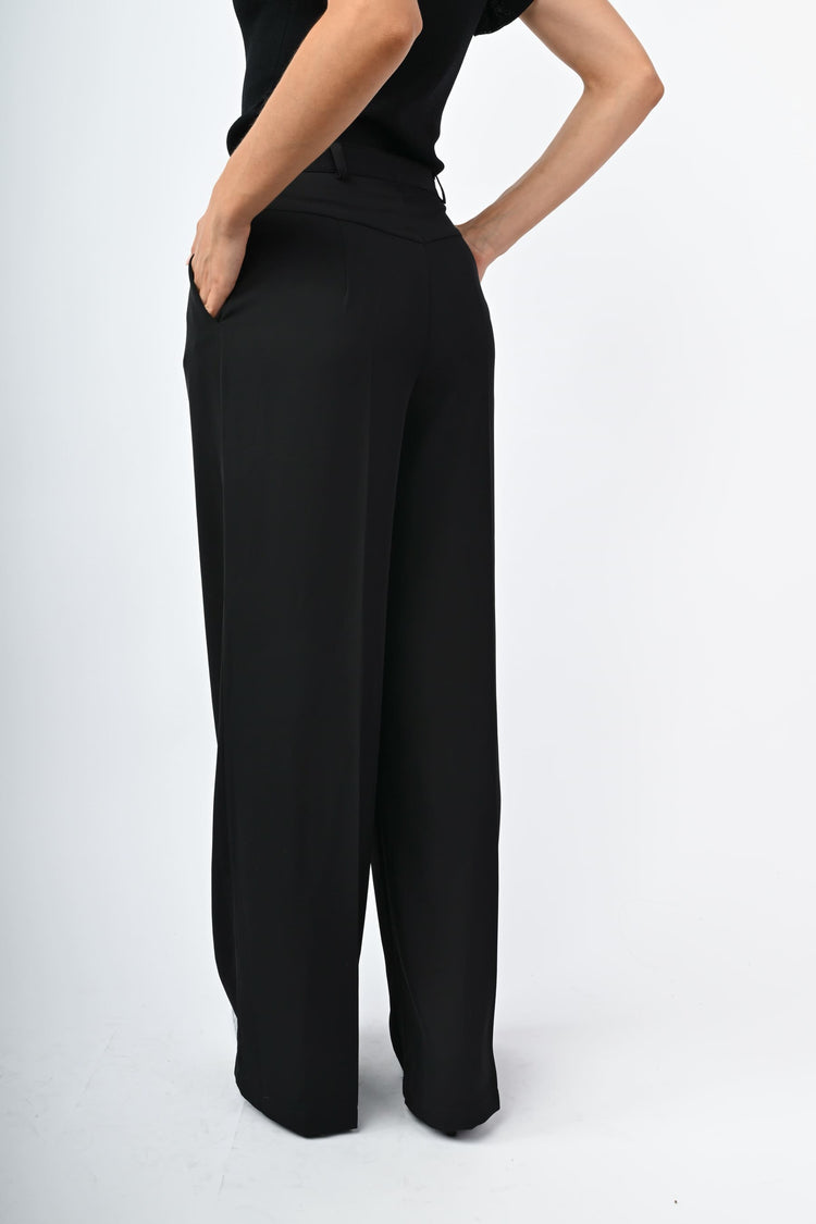 Pantaloni palazzo con baschina