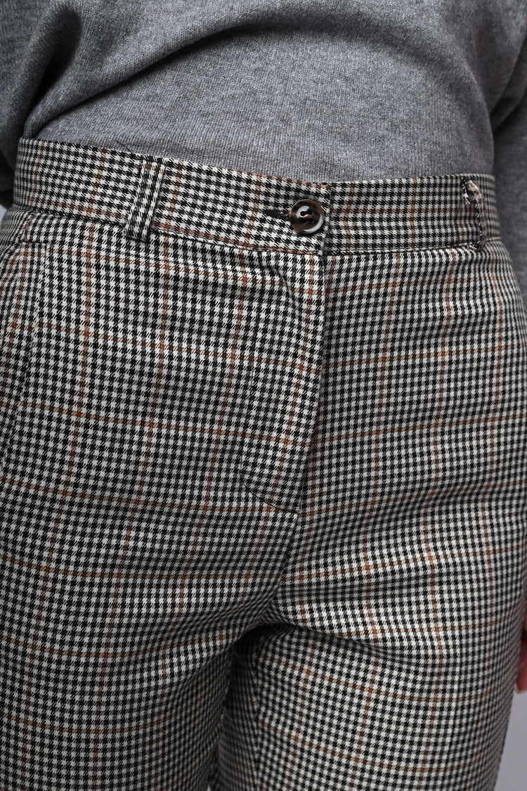 Pantaloni a motivo pied-de-poule