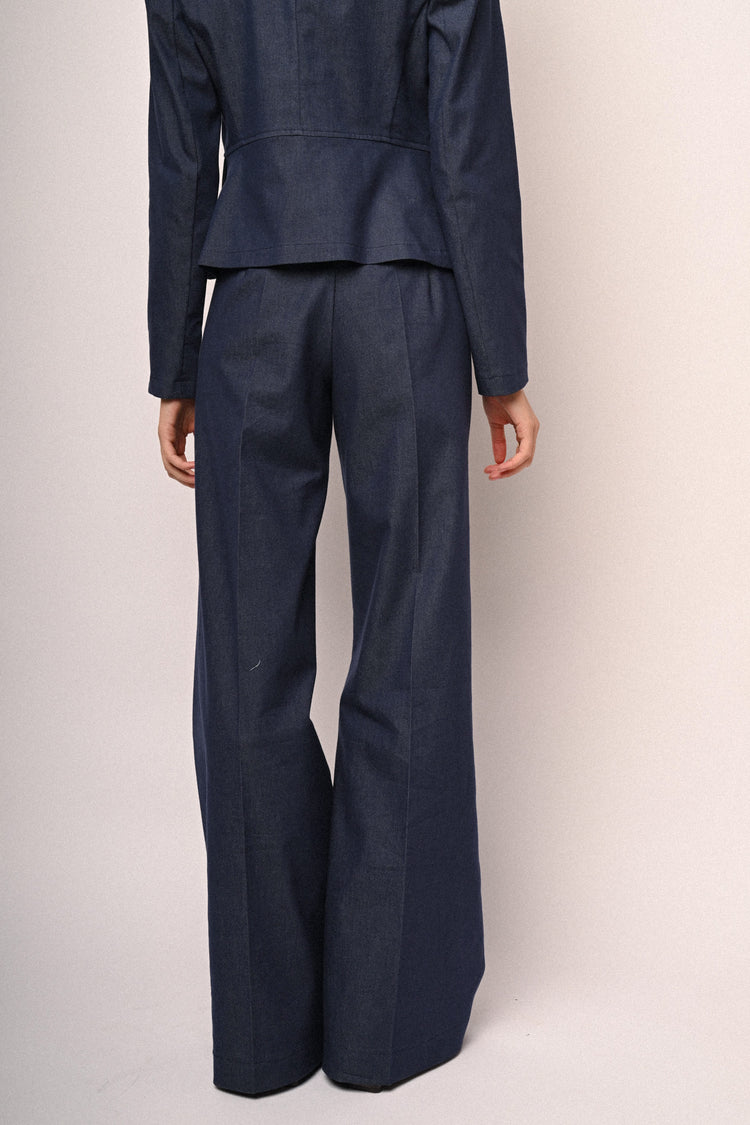 Pantaloni palazzo misto cotone