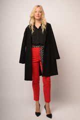 Pantaloni slim linguetta