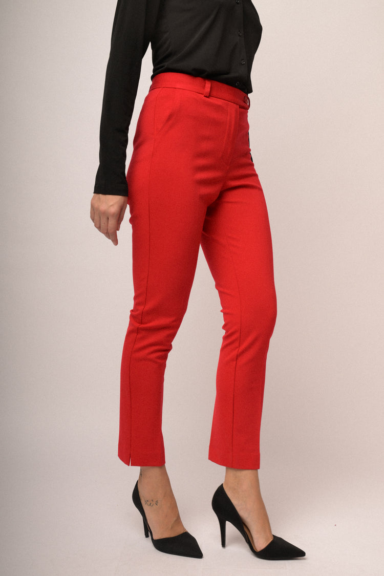 Pantaloni slim linguetta