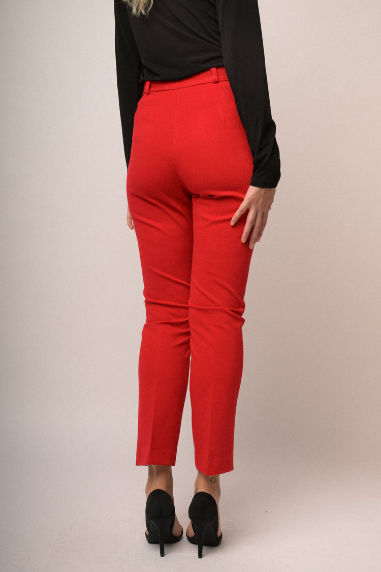 Pantaloni slim linguetta
