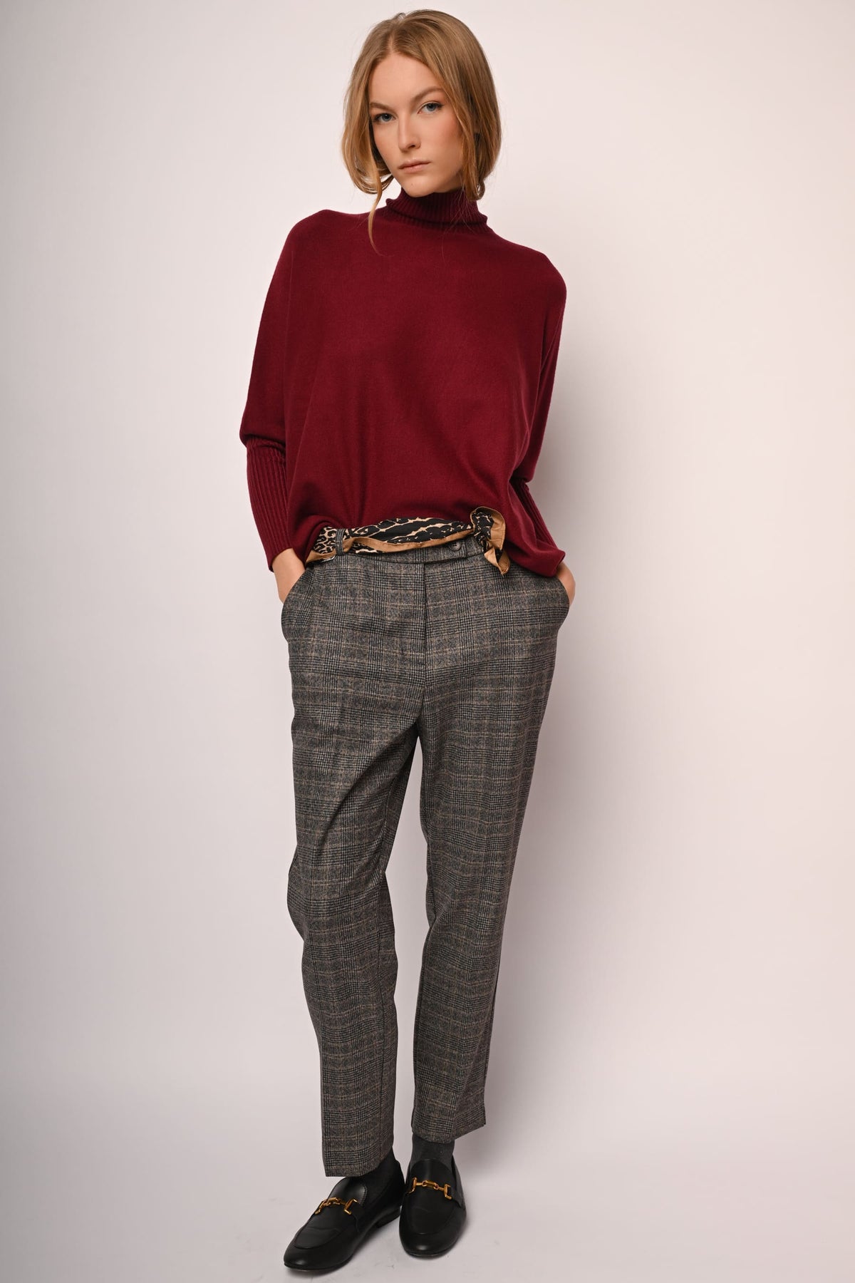Pantaloni con motivo Principe di Galles