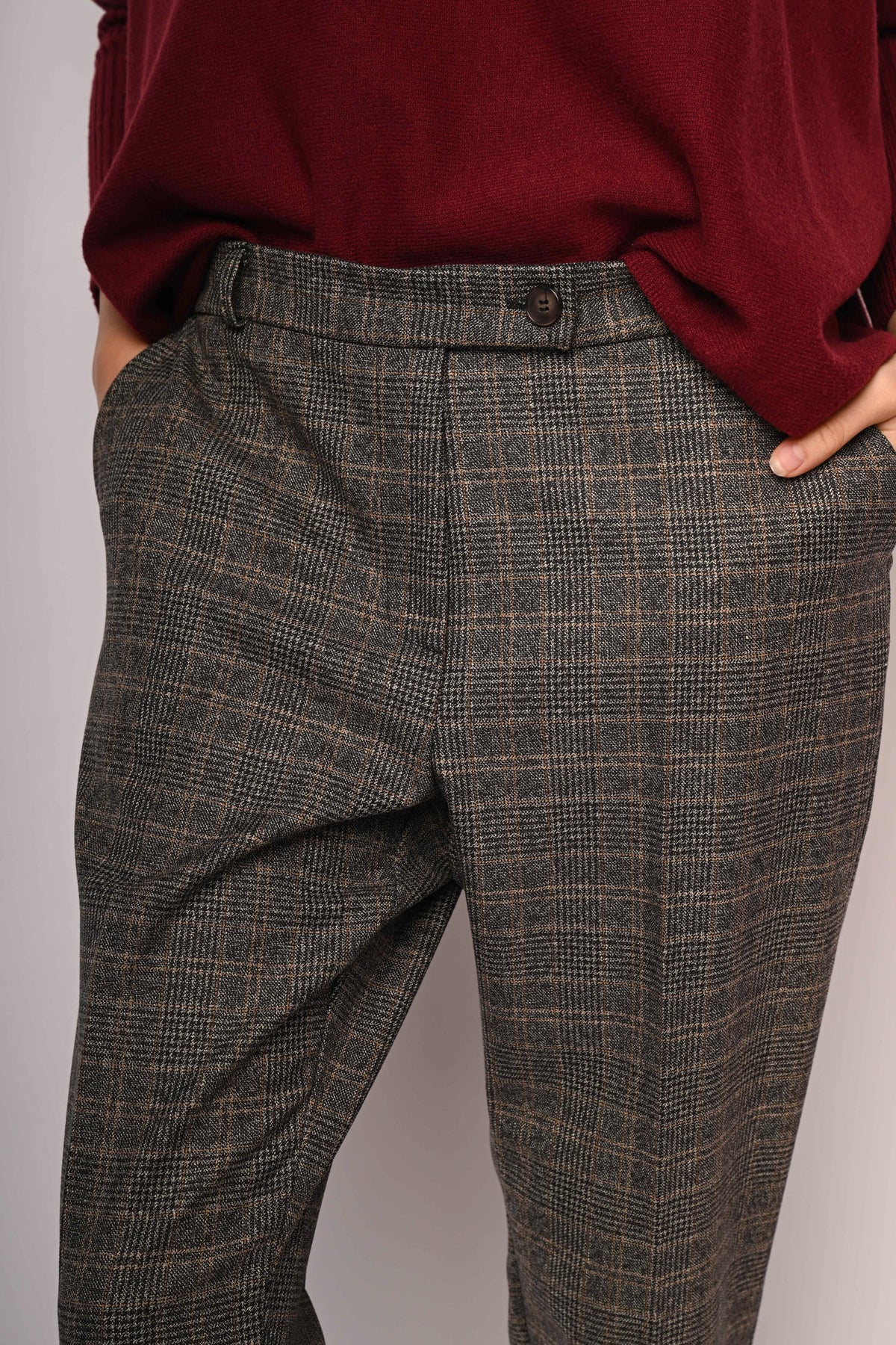 Pantaloni con motivo Principe di Galles