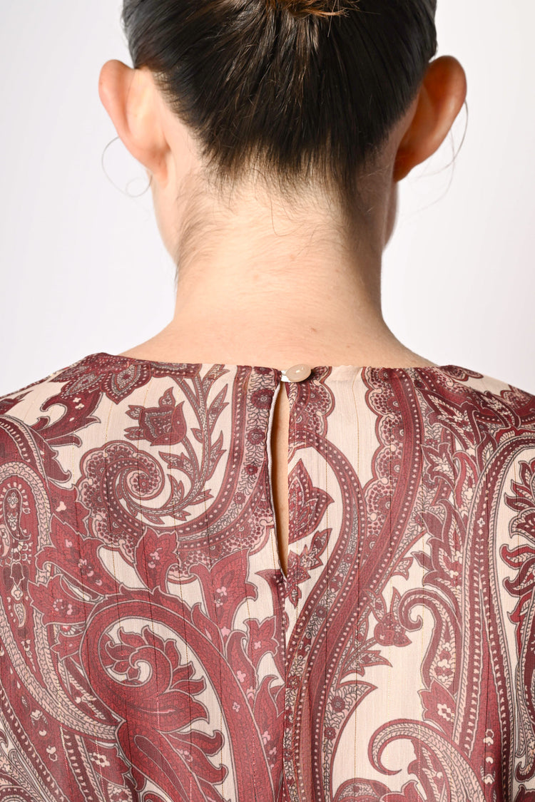 Mini abito a blaze con stampa paisley