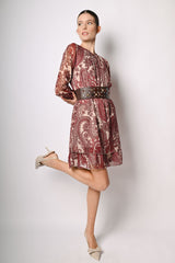Mini abito a blaze con stampa paisley