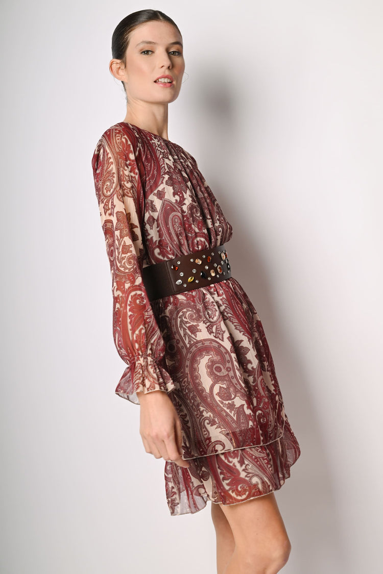 Mini abito a blaze con stampa paisley