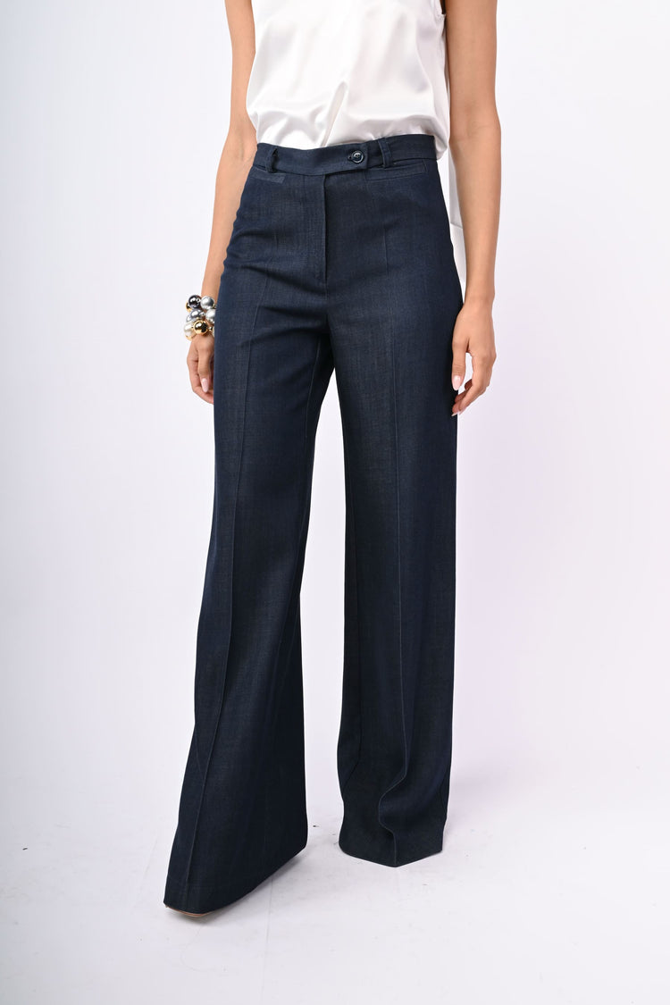 Pantaloni palazzo in tencel