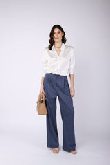 Pantaloni in tessuto gessato