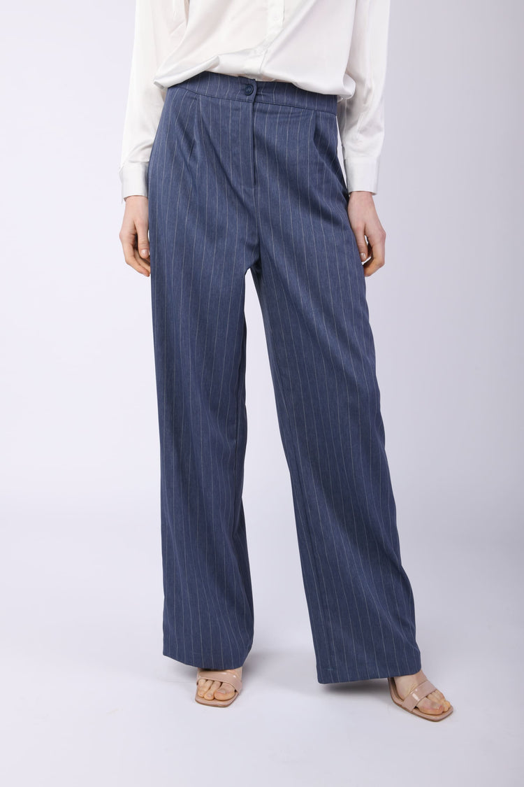 Pantaloni in tessuto gessato