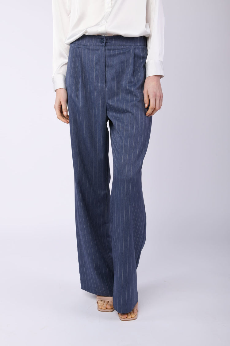Pantaloni in tessuto gessato