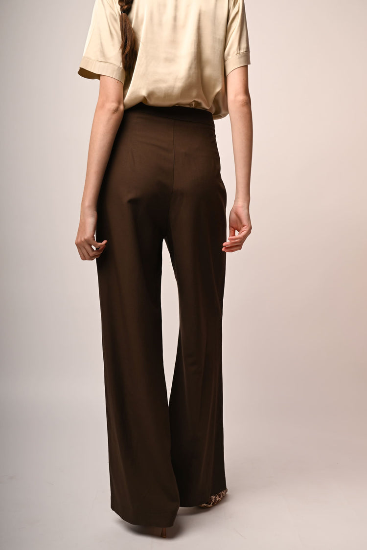 Pantaloni palazzo misto lino