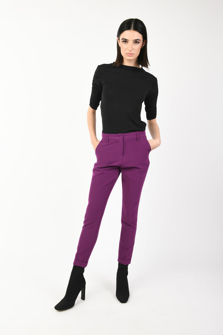 Pantaloni con risvolto