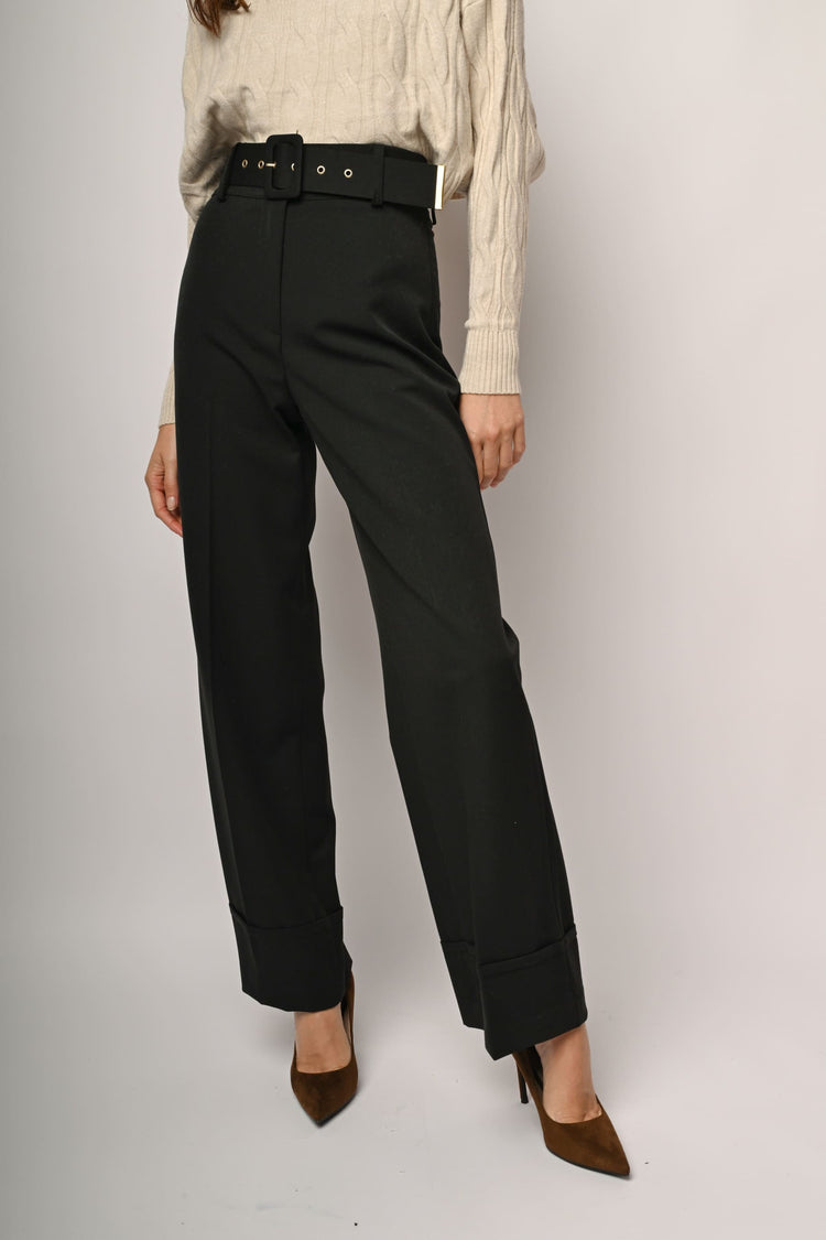 Pantaloni palazzo con cintura