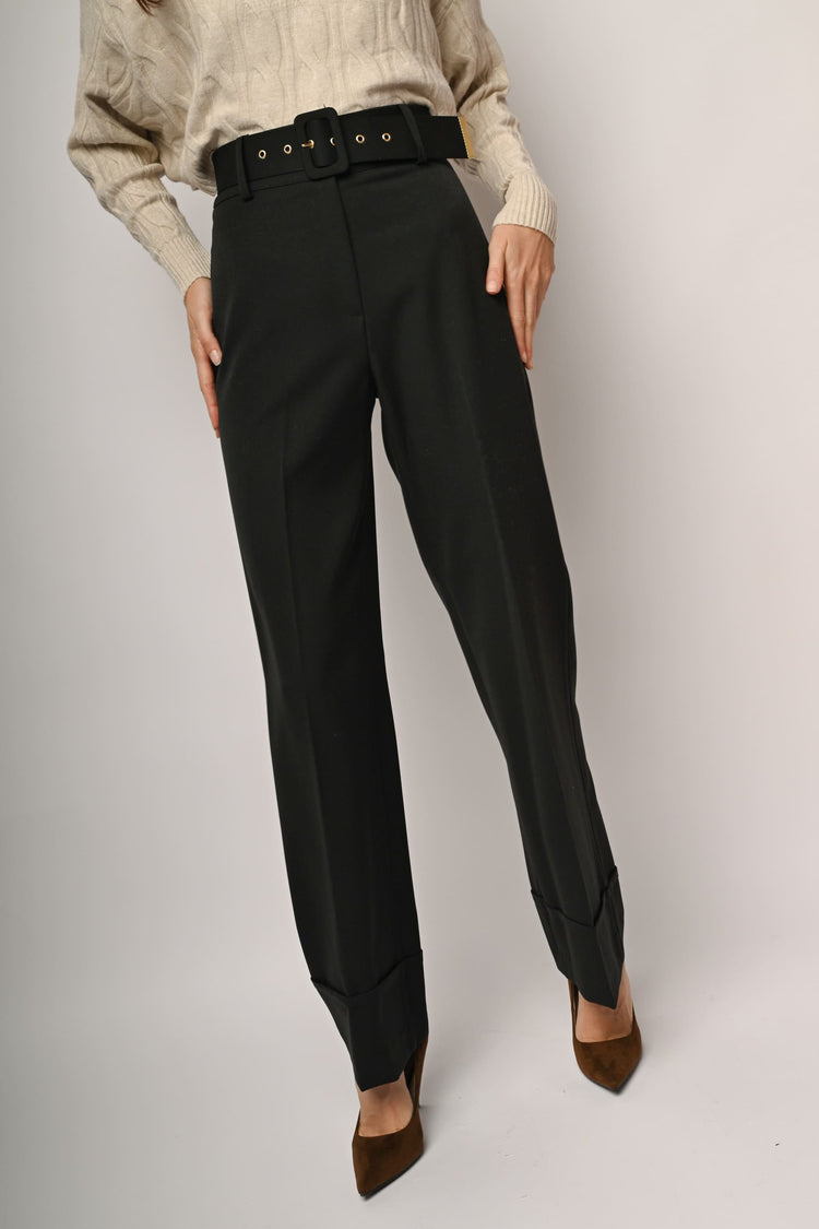 Pantaloni palazzo con cintura
