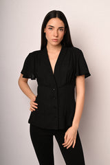 Camicia con maniche a farfalla