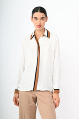 Camicia con profili a contrasto