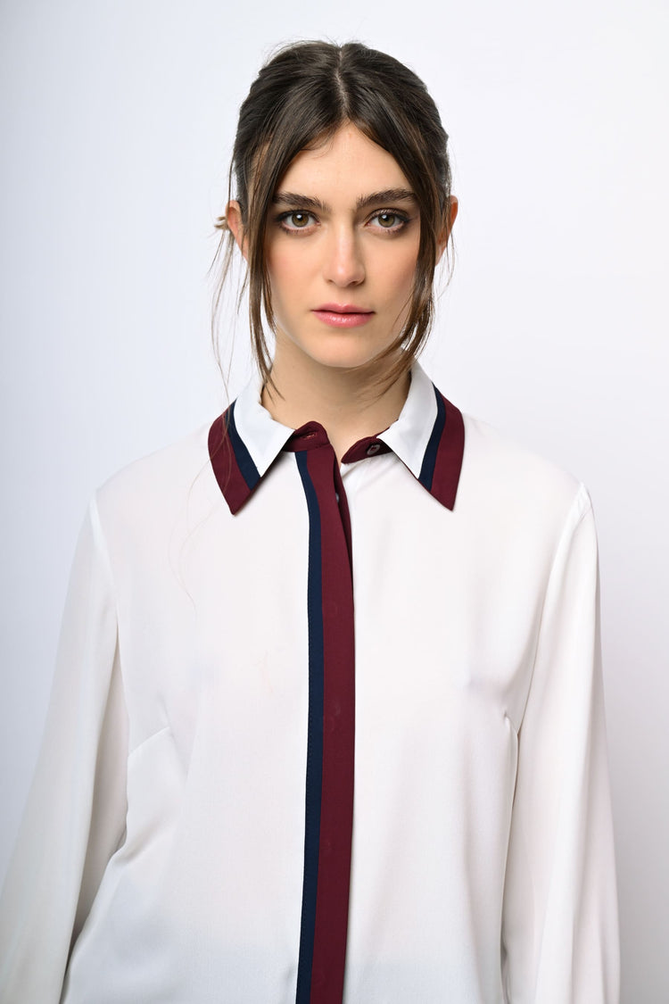 Camicia con profili a contrasto