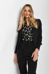 Blazer con bottoni dorati