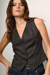 Gilet a stampa check