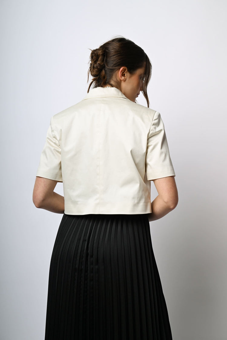 Bolero in raso con laccetti