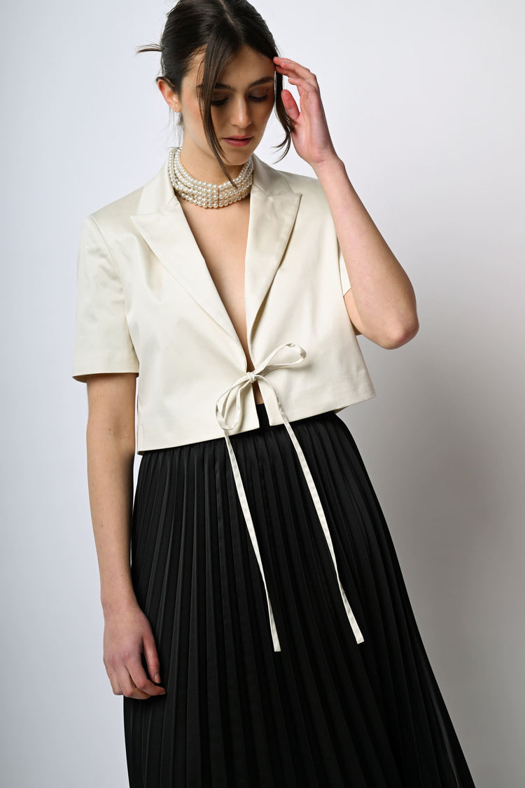 Bolero in raso con laccetti