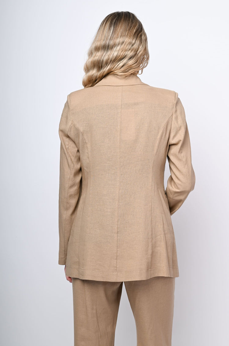 Blazer in viscosa e lino