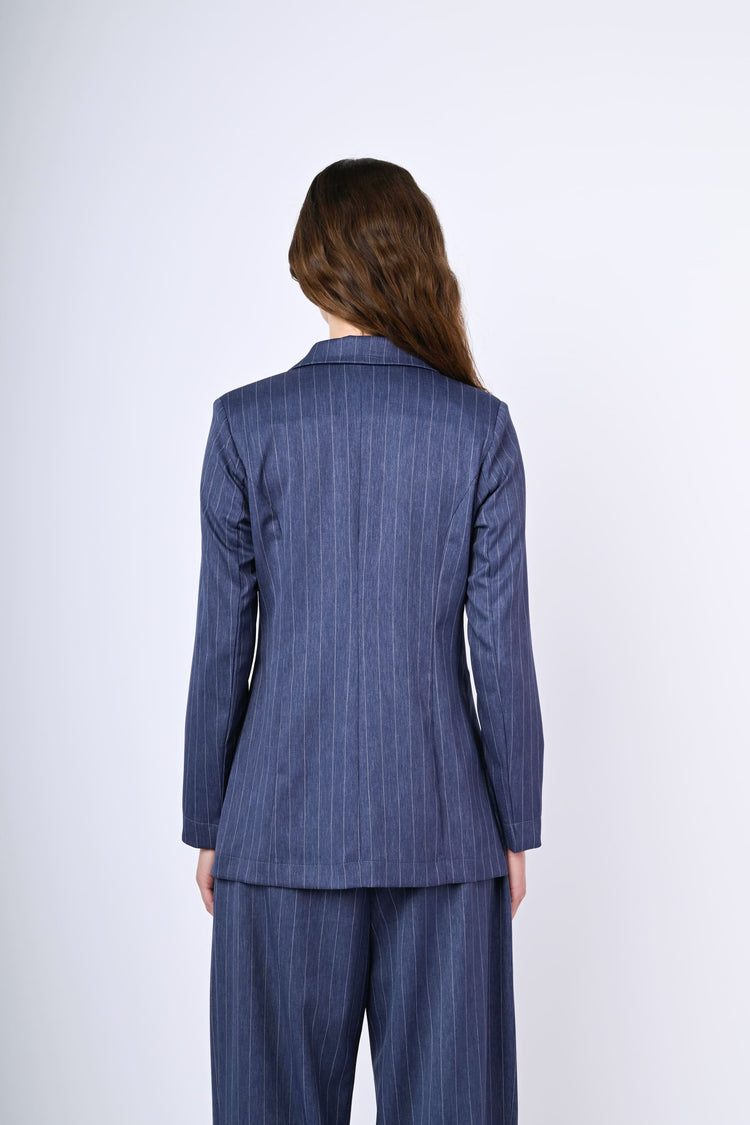 Blazer monopetto gessato