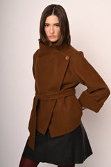 Cappotto corto con cintura