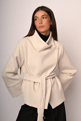 Cappotto corto con cintura