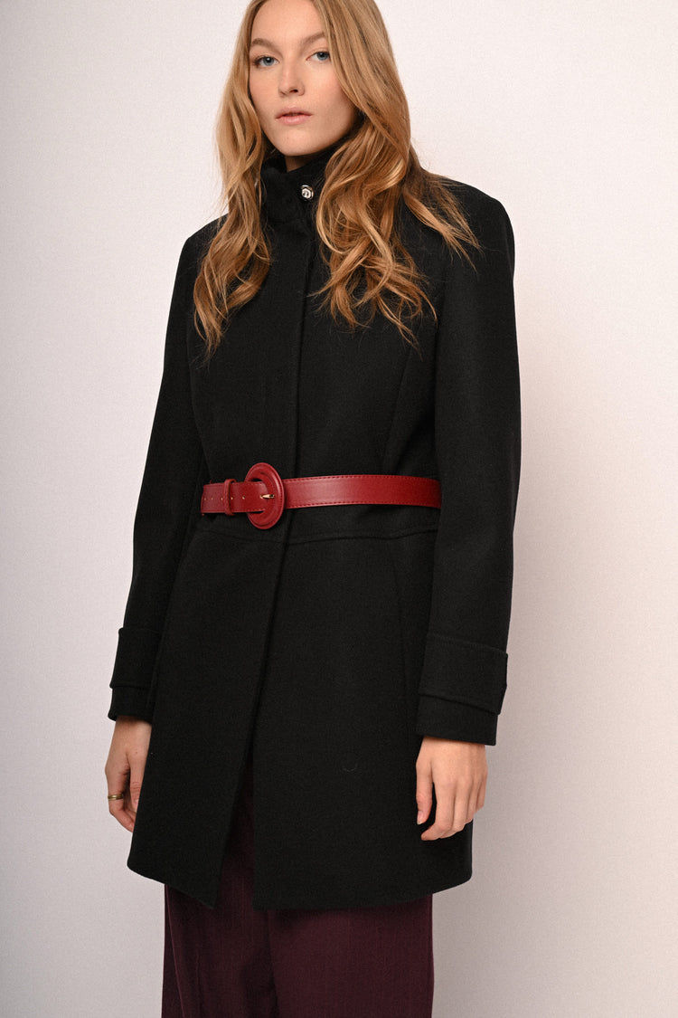 Cappotto con colletto alla coreana