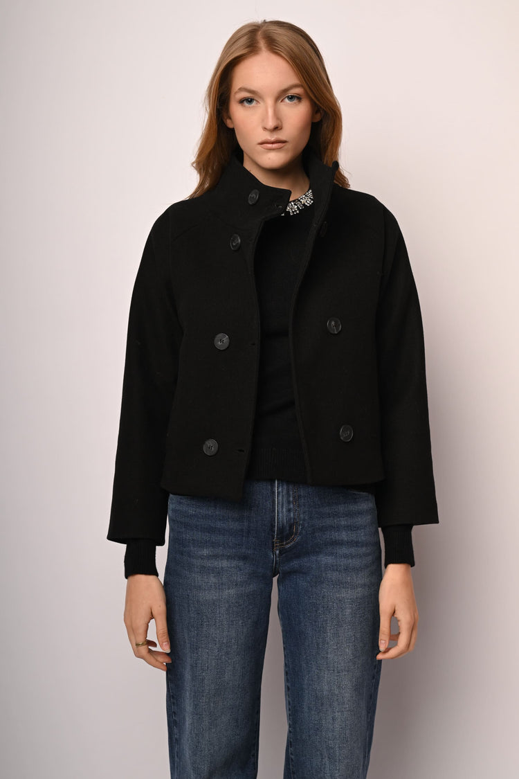 Cappotto corto doppiopetto