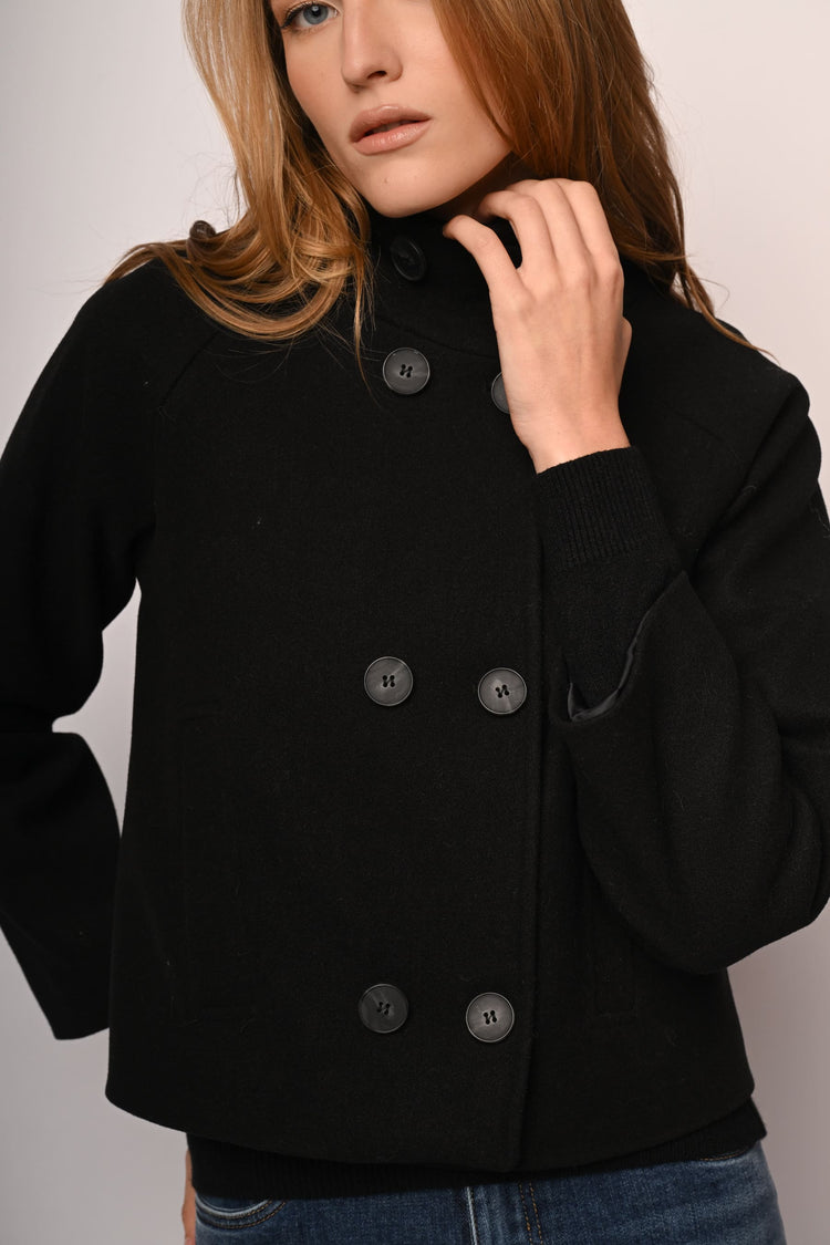Cappotto corto doppiopetto