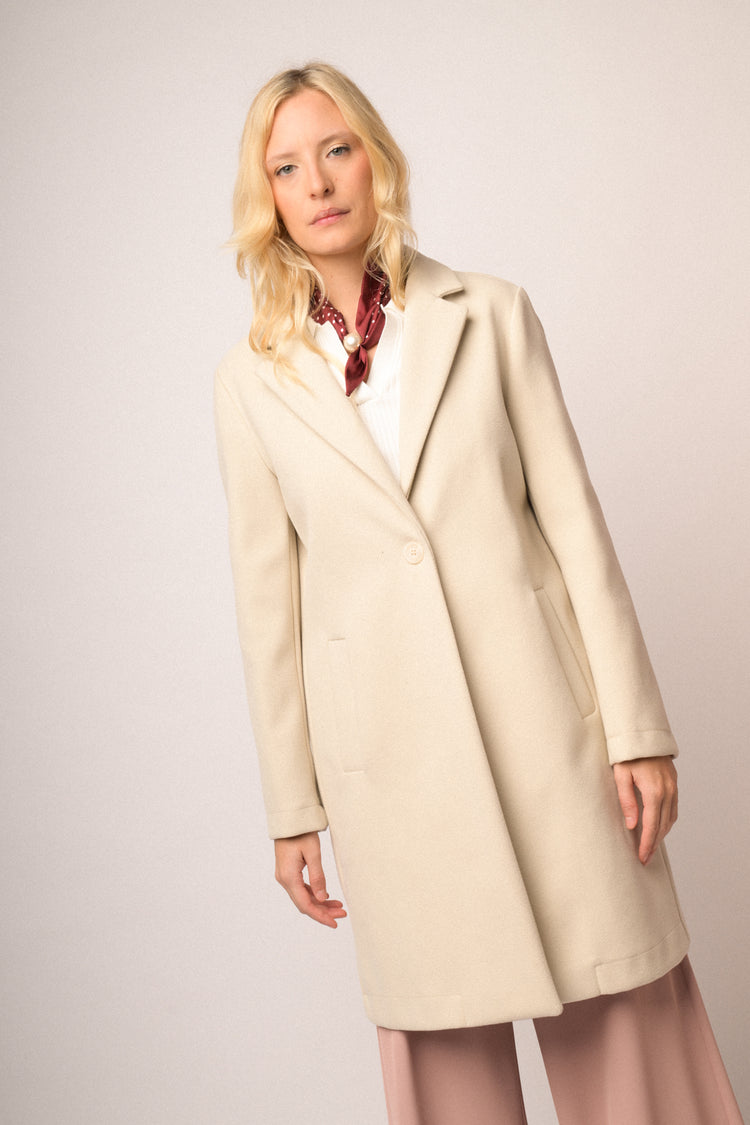 Cappotto basic un bottone