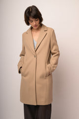 Cappotto basic monopetto beige