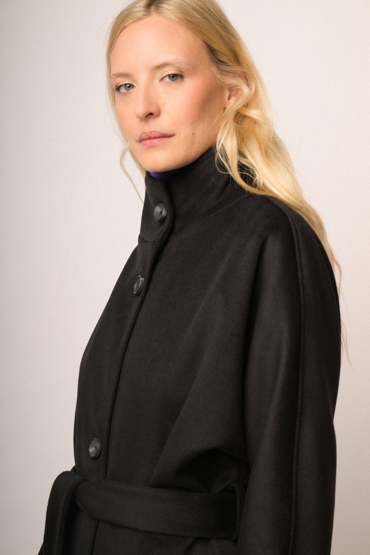 Cappotto lungo con cintura