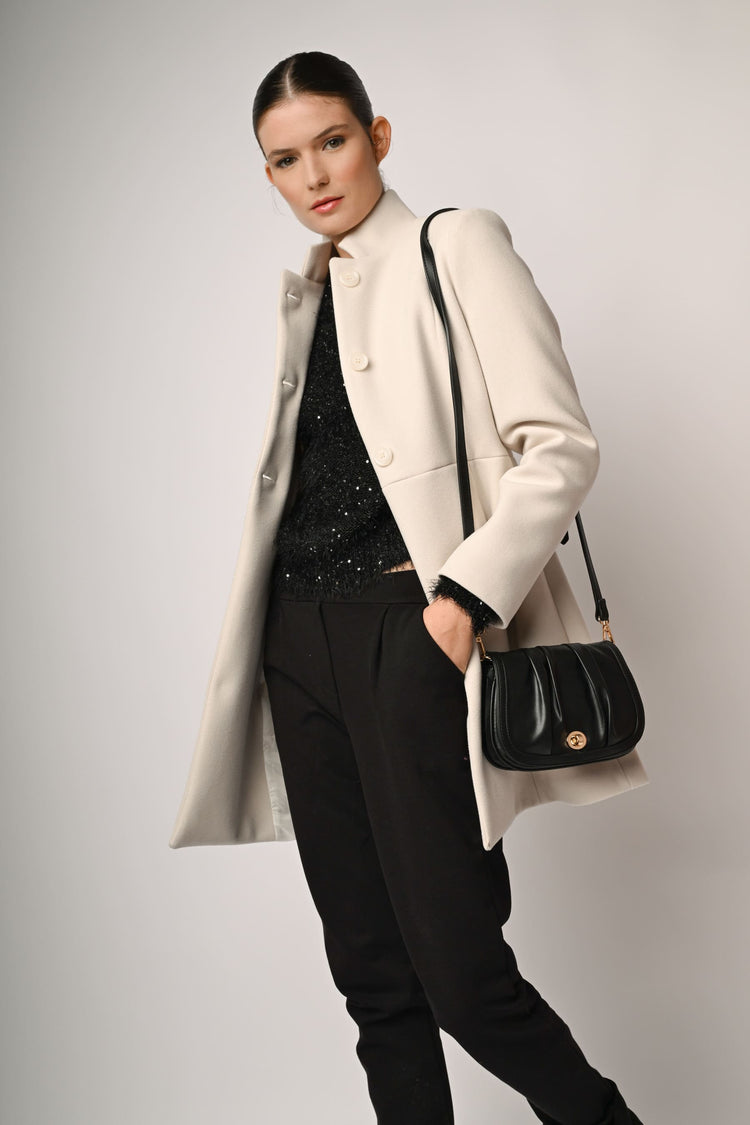 Cappotto con colletto alla coreana