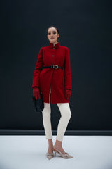 Cappotto con colletto alla coreana