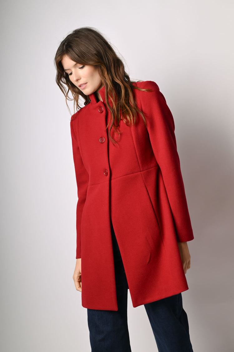 Cappotto con colletto alla coreana