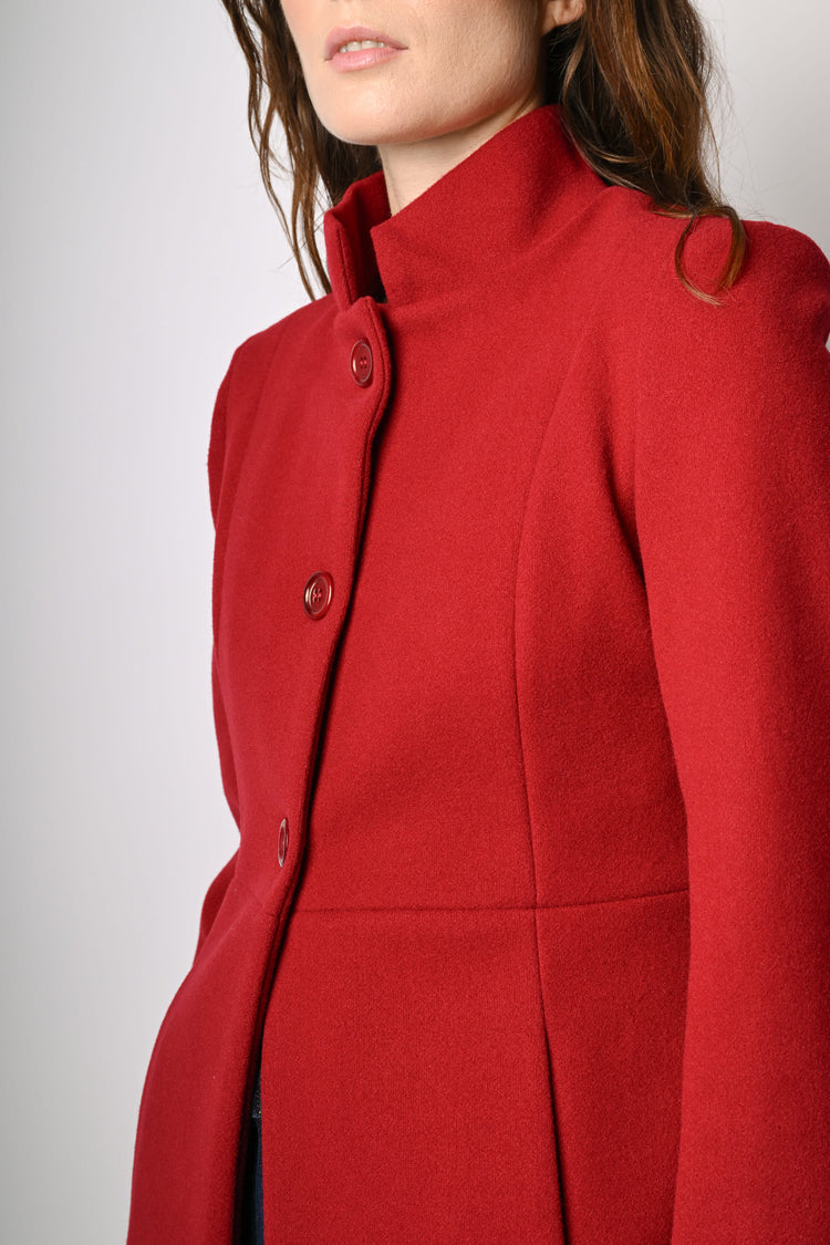 Cappotto con colletto alla coreana