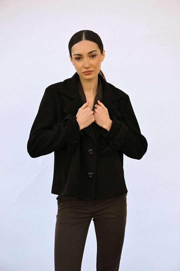 Cappotto corto monopetto