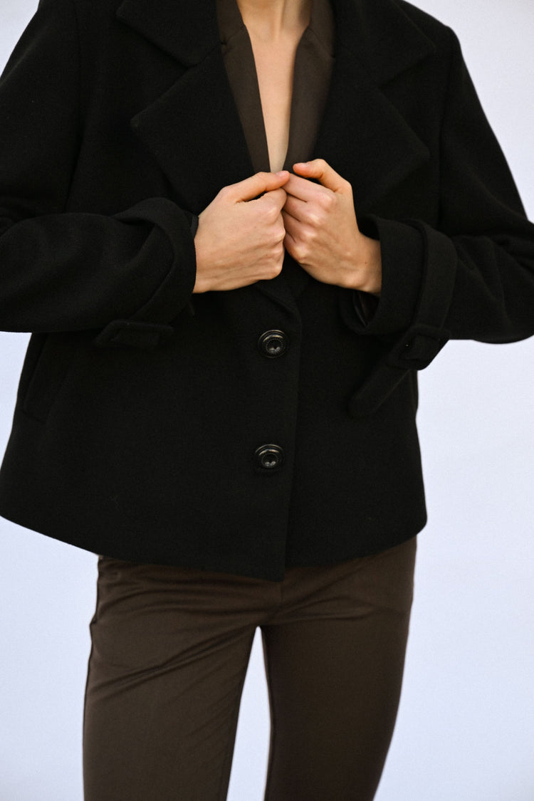 Cappotto corto monopetto