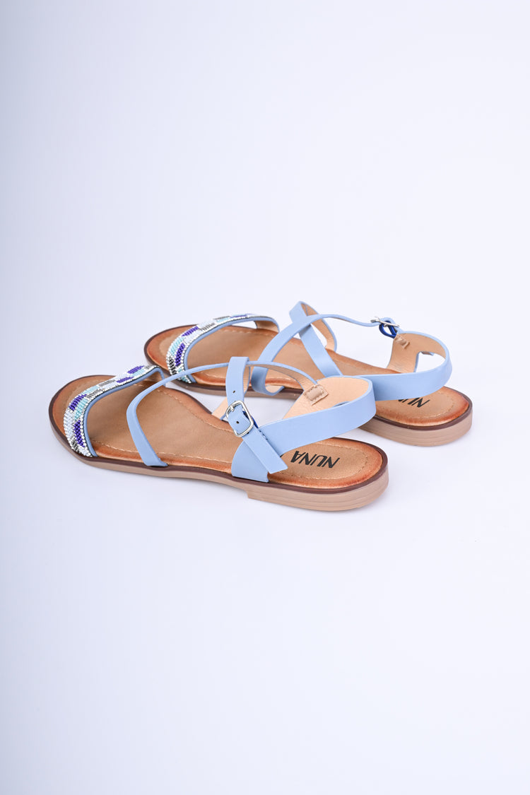 Sandali flat con perline decorative