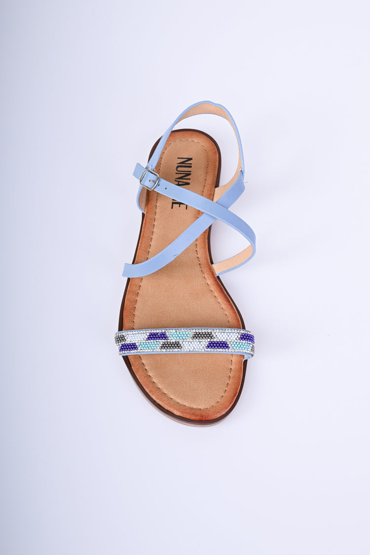 Sandali flat con perline decorative