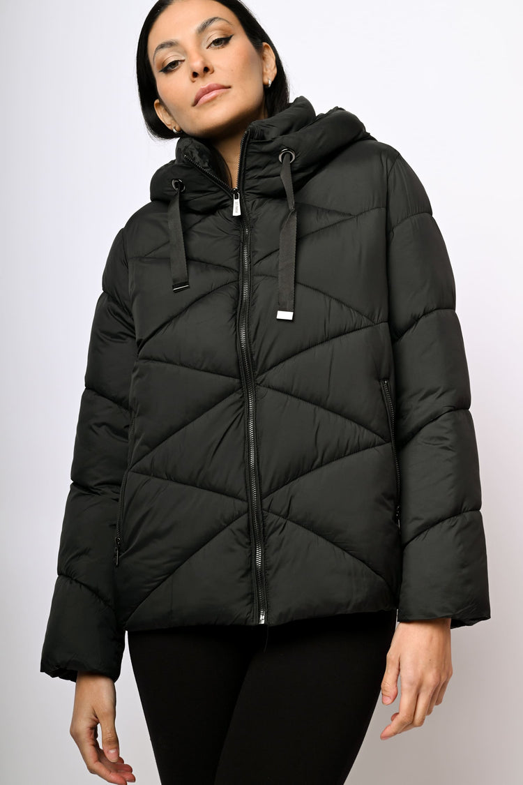 Piumino in nylon trapuntato con cappuccio
